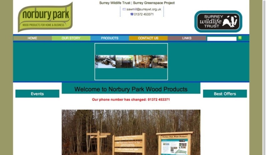 The old Norbury Park homepage